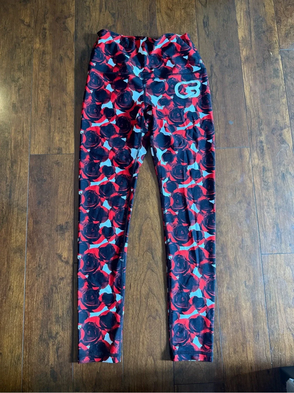 Pheel Red Floral Print Leggings